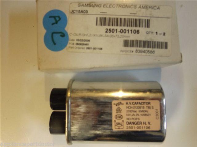 Samsung Air Conditioner 2501-001106 Capacitor NEW IN BOX Samsung Air Conditioner 2501-001106 Capacitor NEW IN BOX
